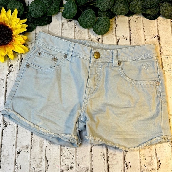 Justice Premium Light Wash Denim Shorts 14 R - Picture 1 of 10